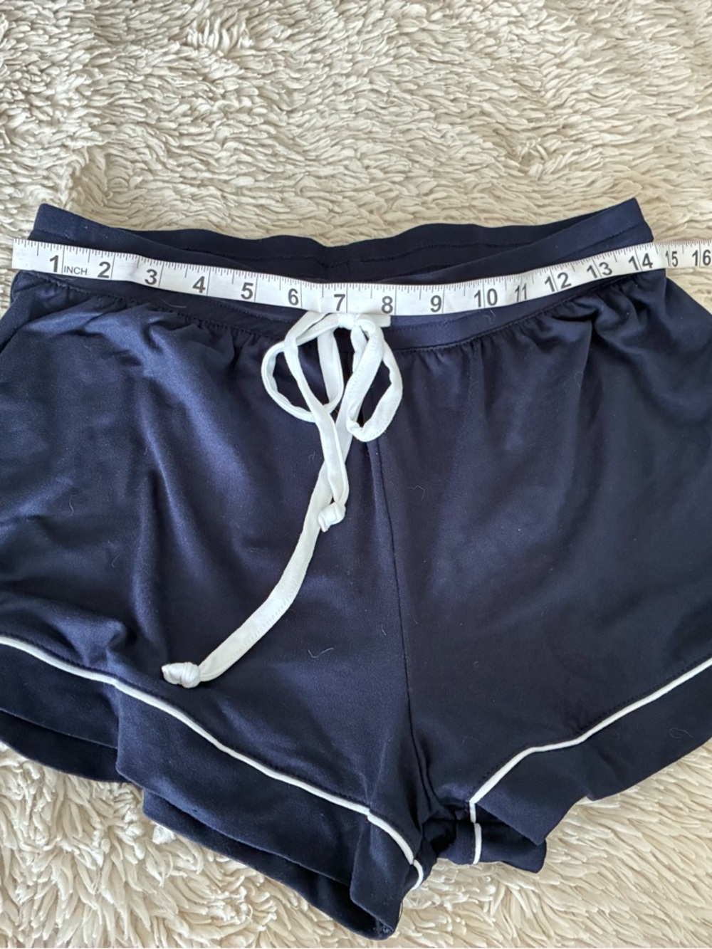 🌟Gap Body•Women’s Navy Athletic•Lounge•Sleep•Shorts with White Drawstring•Sz S - Picture 4 of 6